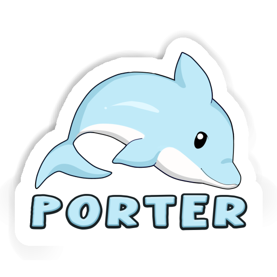 Sticker Porter Dolphin Laptop Image