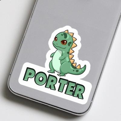 Autocollant Dino Porter Laptop Image