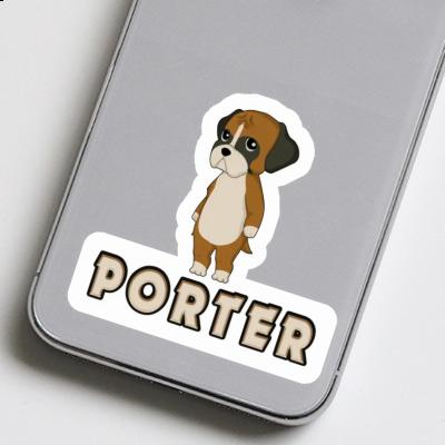 German Boxer Sticker Porter Laptop Image