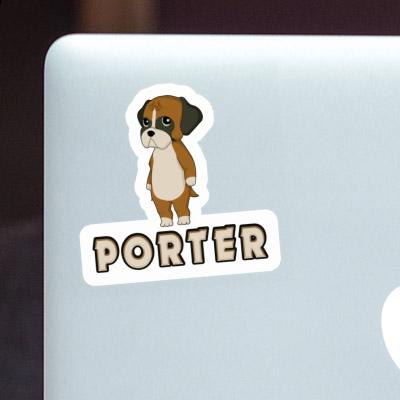 German Boxer Sticker Porter Laptop Image