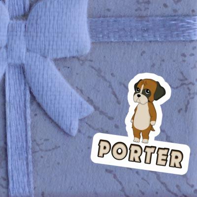 Sticker Porter Deutscher Boxer Gift package Image