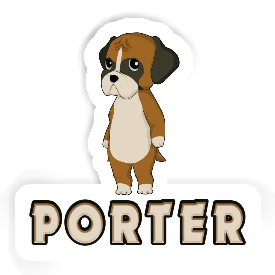 German Boxer Sticker Porter Laptop Image