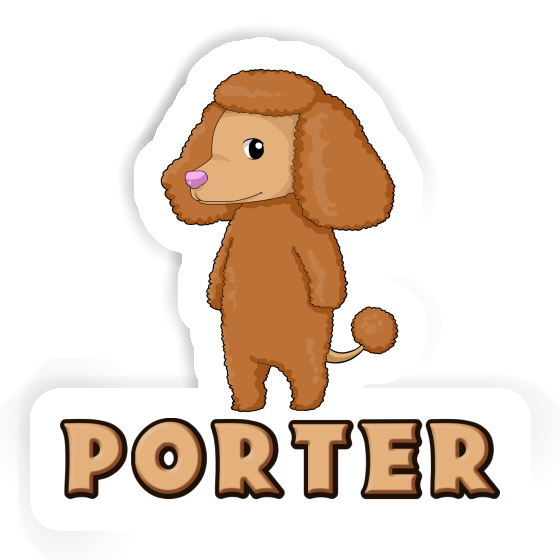 Poodle Sticker Porter Laptop Image