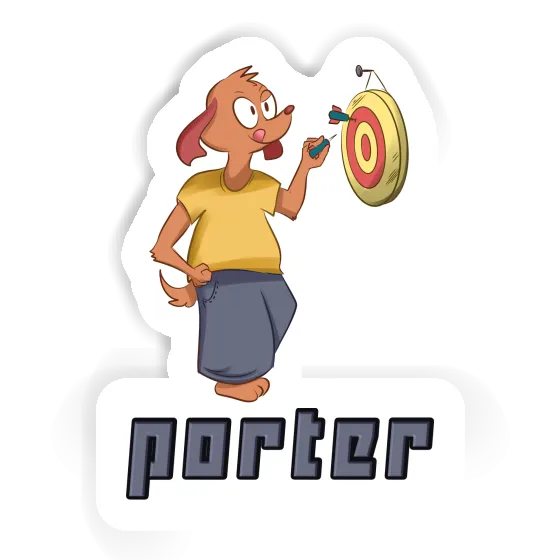 Dartspieler Sticker Porter Notebook Image