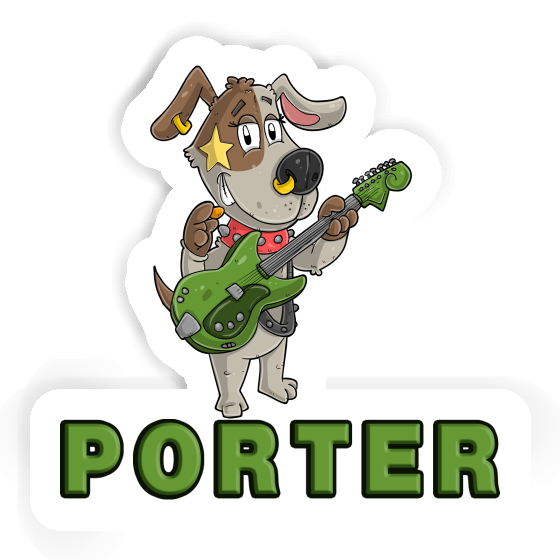 Sticker Porter Guitarist Laptop Image