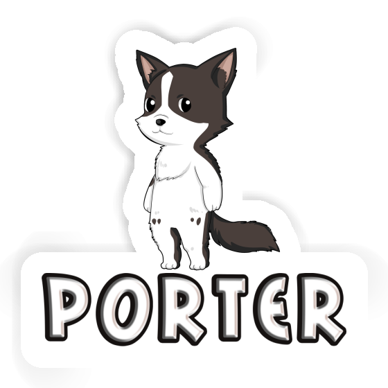 Porter Sticker Border Collie Laptop Image