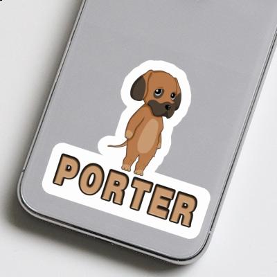 Sticker Porter Deutsche Dogge Notebook Image
