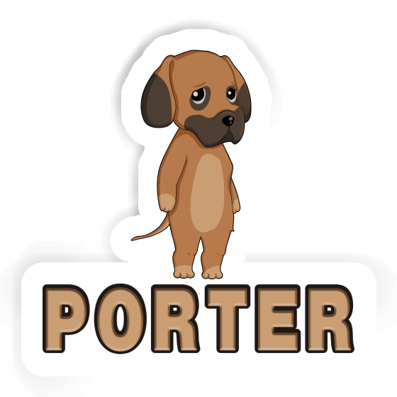 Sticker Porter Deutsche Dogge Notebook Image