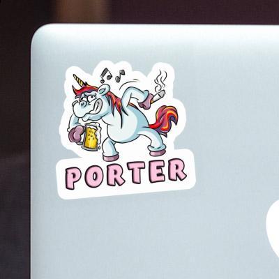 Aufkleber Porter Party-Einhorn Laptop Image