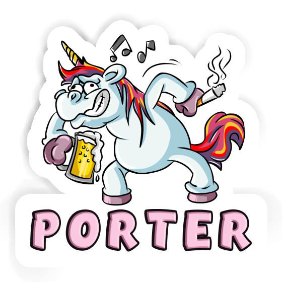 Porter Autocollant Licorne Gift package Image