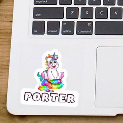 Autocollant Porter Baby licorne Gift package Image