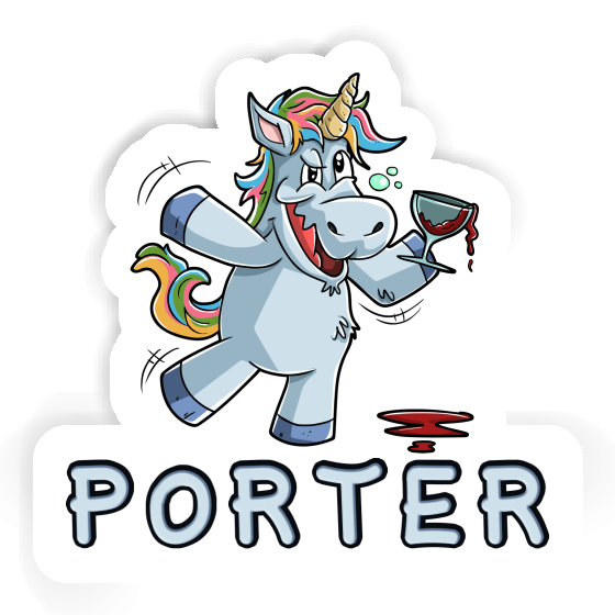 Aufkleber Porter Einhorn Image