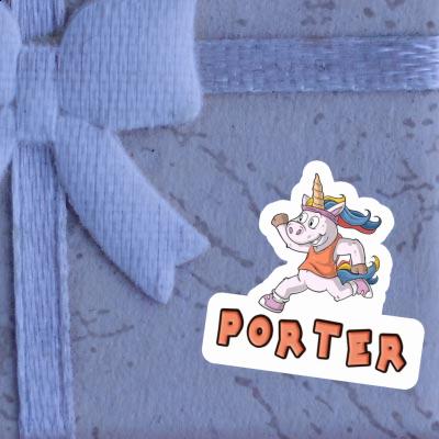 Sticker Porter Runner Laptop Image