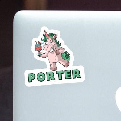 Porter Sticker Party Unicorn Laptop Image