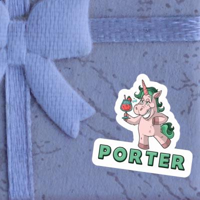 Porter Autocollant Licorne festive Laptop Image