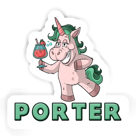 Party Unicorn Sticker Porter Image