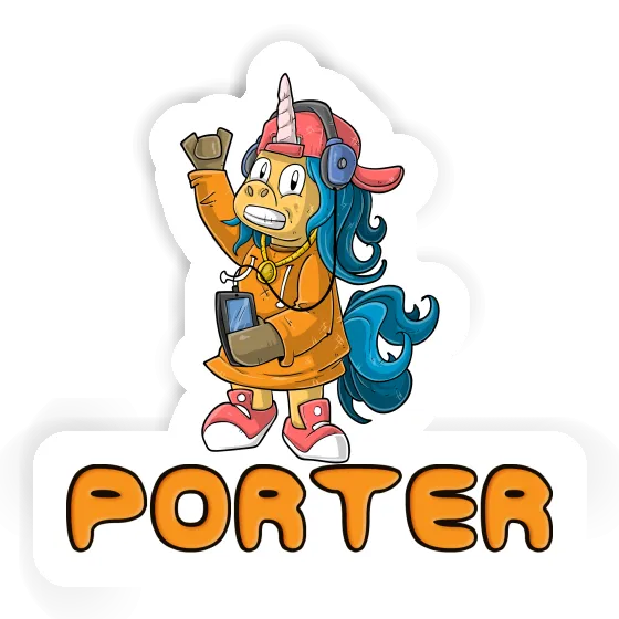 Porter Aufkleber Hip-Hop Einhorn Image