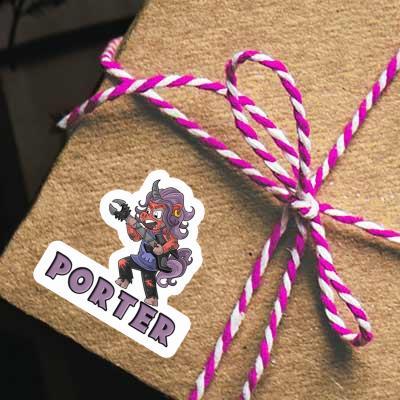 Aufkleber Porter Rockendes Einhorn Gift package Image