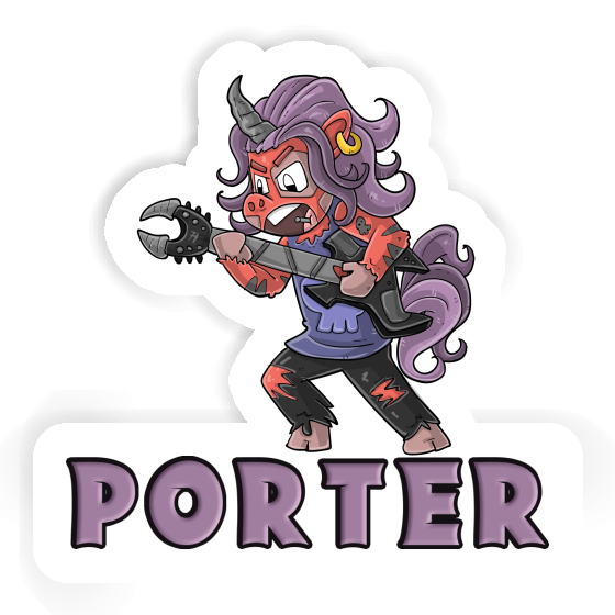 Sticker Rocking Unicorn Porter Image