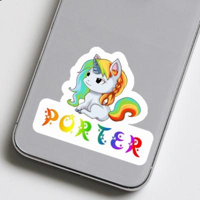 Sticker Porter Einhorn Image