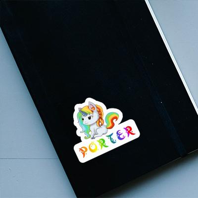 Porter Aufkleber Einhorn Notebook Image