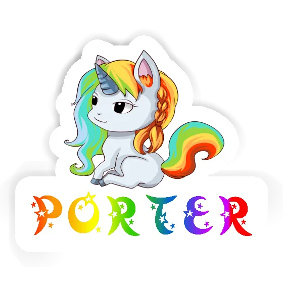 Unicorn Sticker Porter Notebook Image