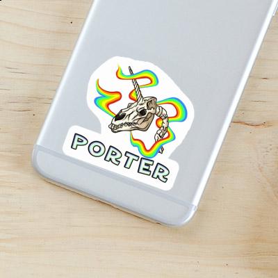 Unicorn Skull Sticker Porter Image