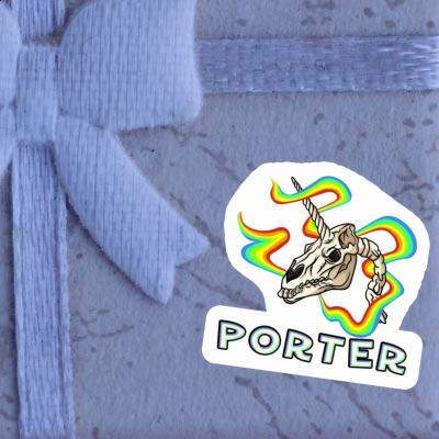 Unicorn Skull Sticker Porter Image