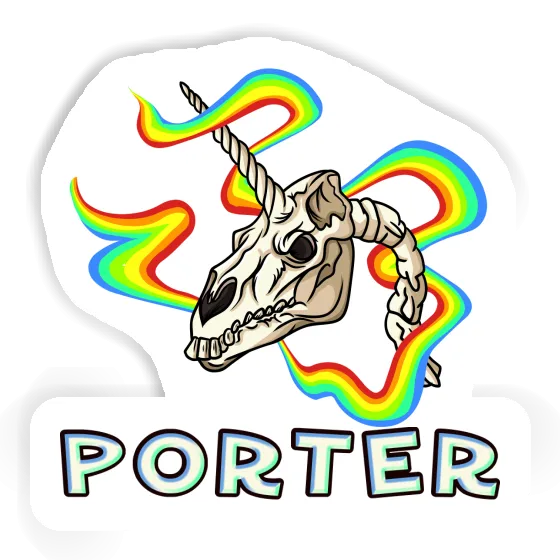 Porter Aufkleber Einhorn-Totenkopf Gift package Image