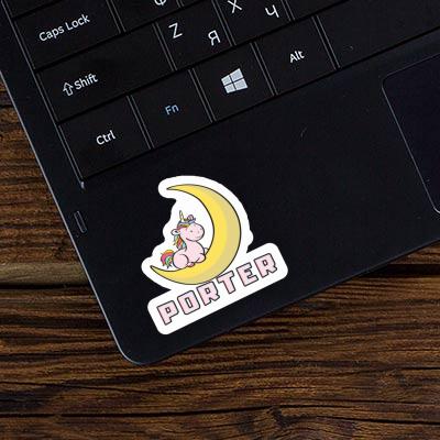 Sticker Porter Moon Unicorn Laptop Image