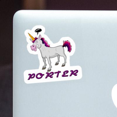 Autocollant Porter Licorne Gift package Image