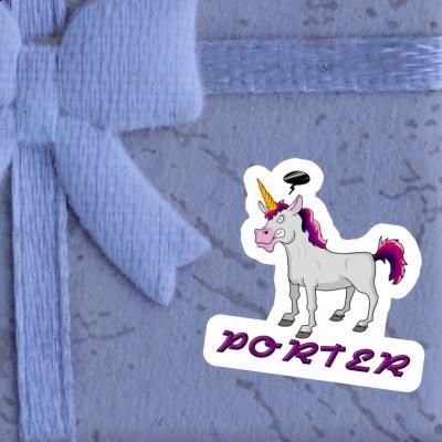 Autocollant Porter Licorne Gift package Image