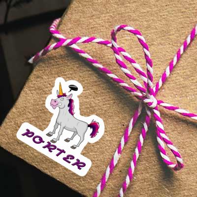 Autocollant Porter Licorne Gift package Image