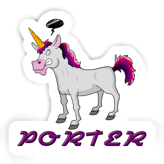 Unicorn Sticker Porter Notebook Image