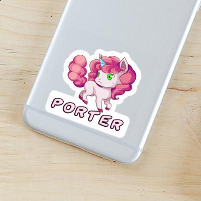 Sticker Unicorn Porter Laptop Image