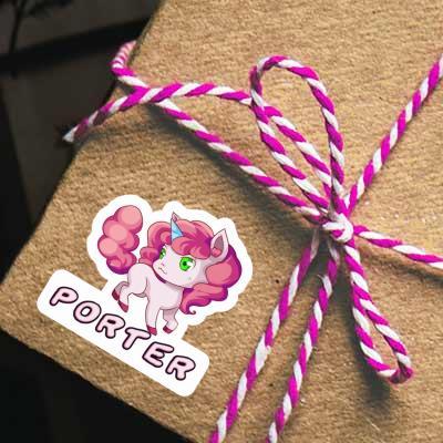 Autocollant Porter Licorne Gift package Image