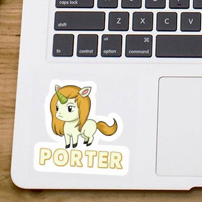 Autocollant Porter Licorne Notebook Image