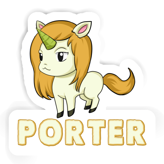 Autocollant Porter Licorne Laptop Image