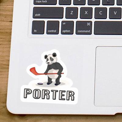Porter Sticker Ice Hockey Panda Laptop Image