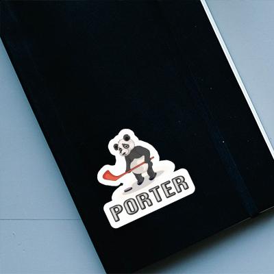 Porter Sticker Ice Hockey Panda Laptop Image