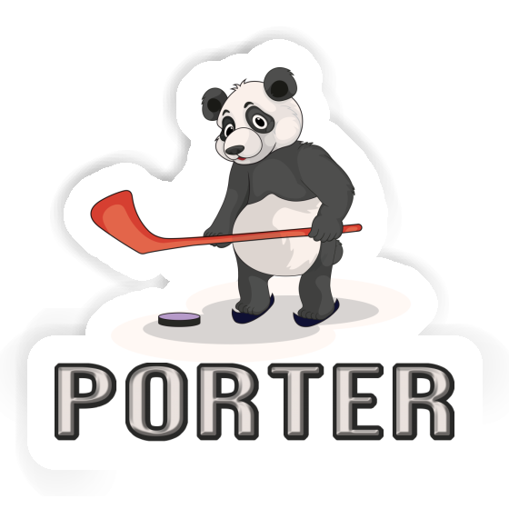 Porter Sticker Ice Hockey Panda Notebook Image