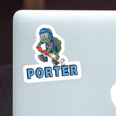 Eishockeyspieler Sticker Porter Laptop Image