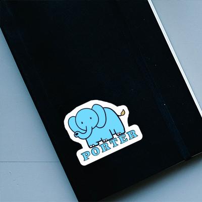 Autocollant Éléphant Porter Laptop Image