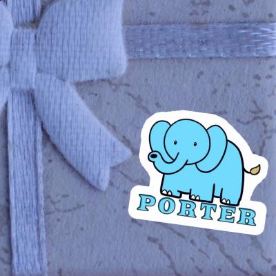 Porter Aufkleber Elefant Gift package Image