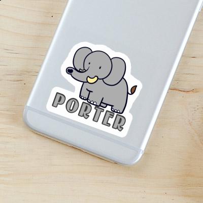 Sticker Porter Elefant Notebook Image