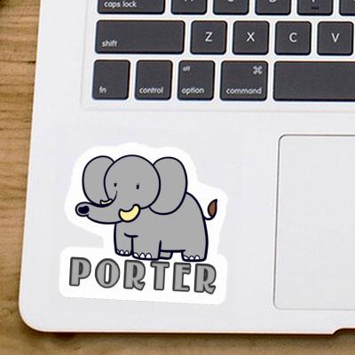 Sticker Porter Elefant Notebook Image