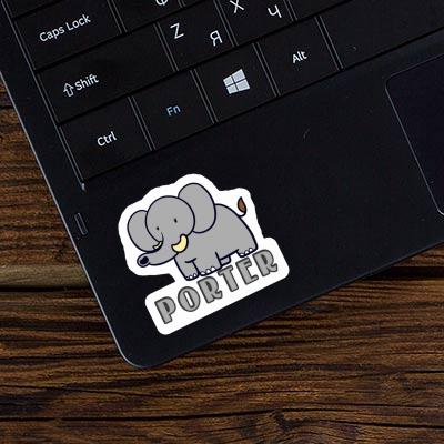 Sticker Elefant Porter Notebook Image