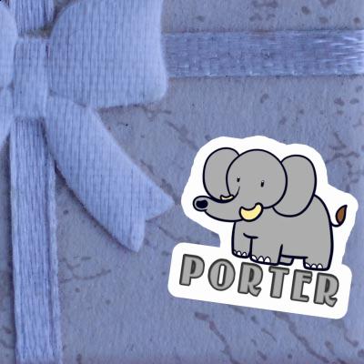 Sticker Porter Elefant Laptop Image