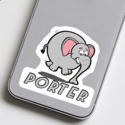 Sticker Jumping Elephant Porter Gift package Image