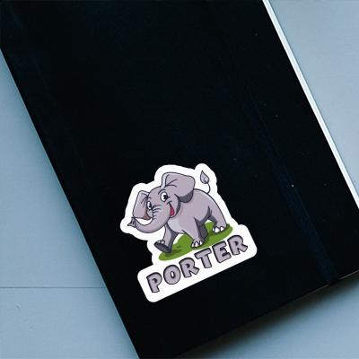 Aufkleber Porter Elefant Laptop Image